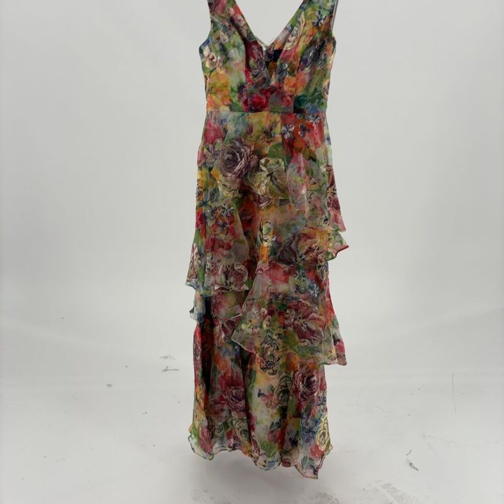 Marchesa Notte Floral Gown in Multicolor